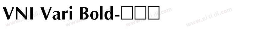 VNI Vari Bold字体转换